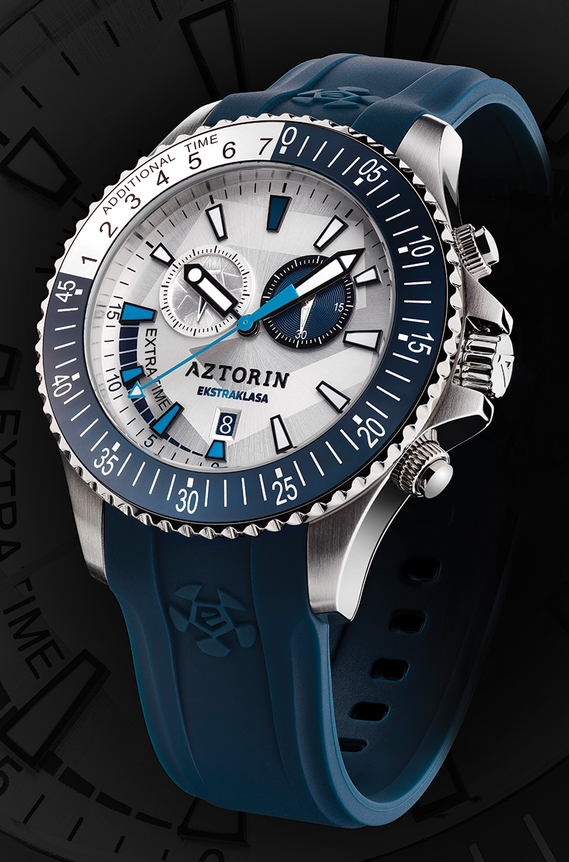 niebieski zegarek Aztorin Ekstraklasa A066.G319