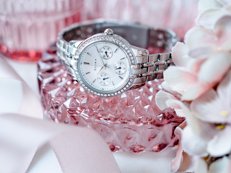 srebrny zegarek Elixa
