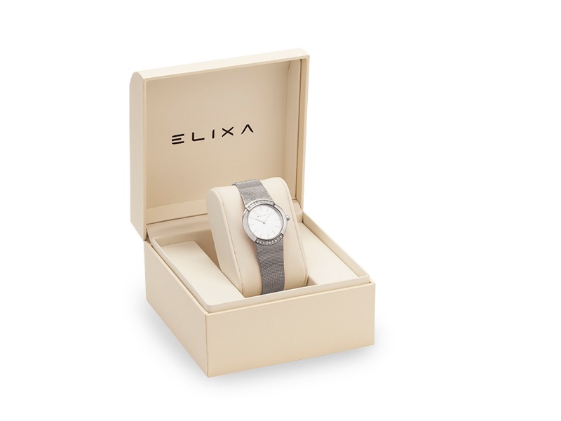 zegarek E059-L178 w pudełku w kolorze ecru