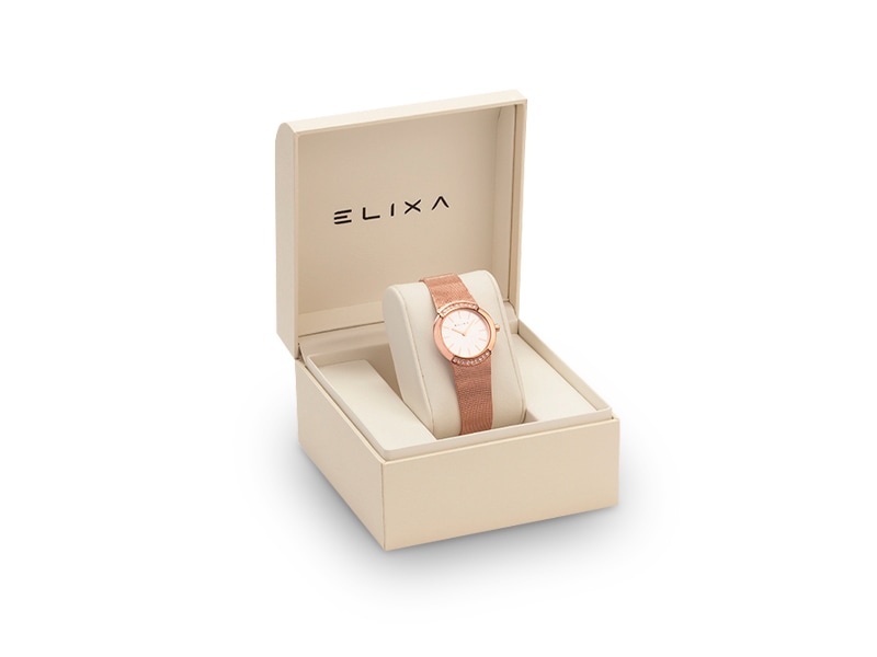 złoty zegarek Elixa E059-L181 w pudełku