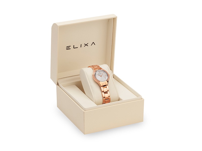 złoty zegarek Elixa E061-L186 w pudełku