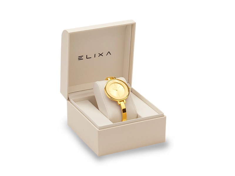 złoty zegarek E063-L206 w pudełku