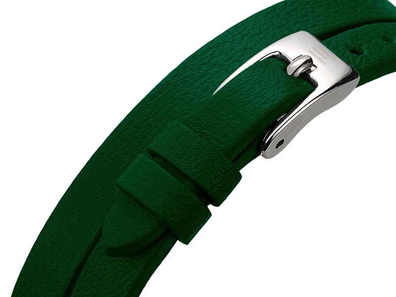 zielony skórzany pasek zegarka E069-L235
