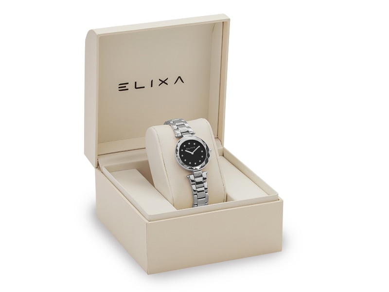 srebrny zegarek E093-L359 w pudełku
