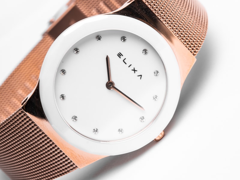 biały zegarek E101-L399