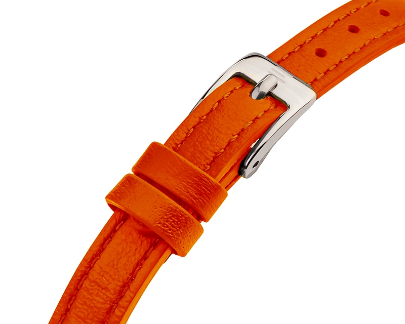 pomarańczowy skórzany pasek zegarka E096-L370-K1