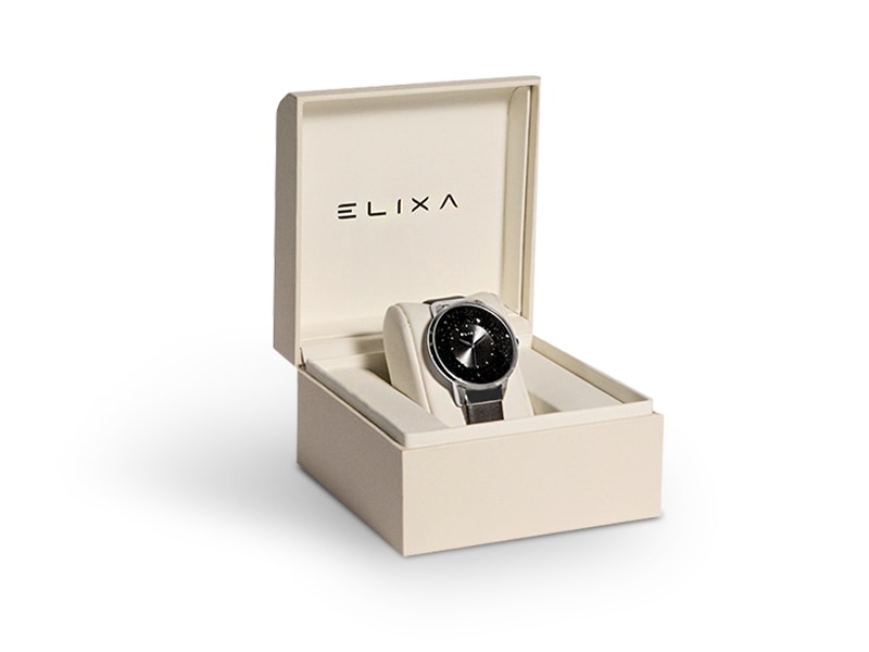 czarny zegarek E114-L460 w pudełku