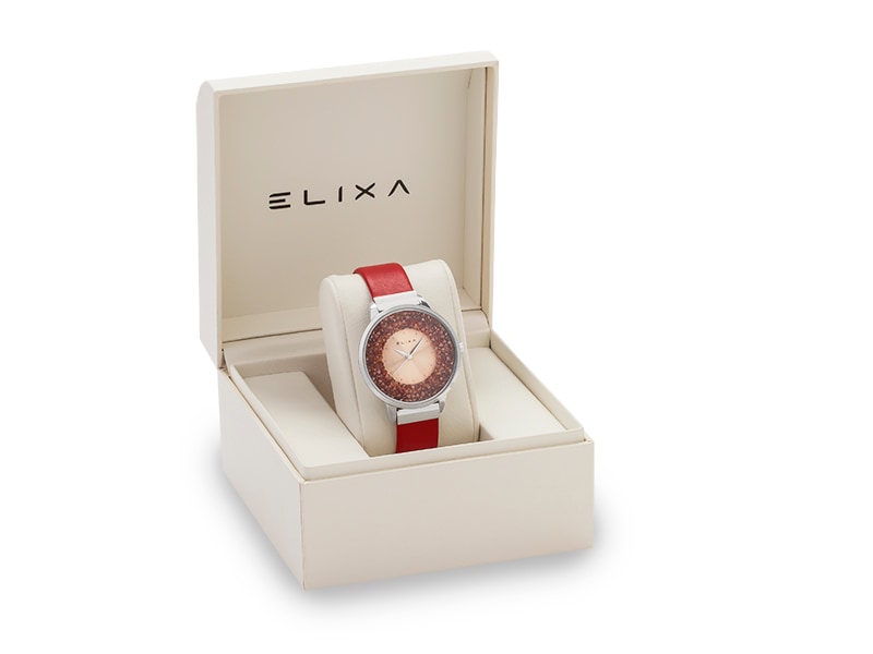 czerwony zegarek E114-L461 w pudełku