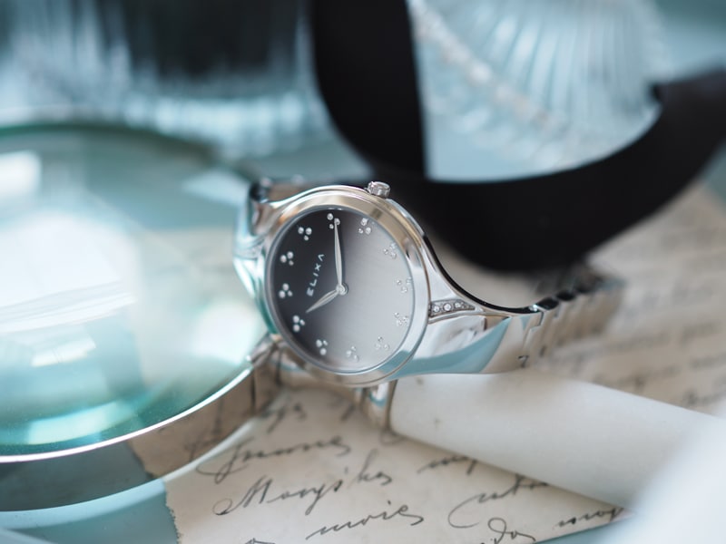srebrny zegarek E118-L478