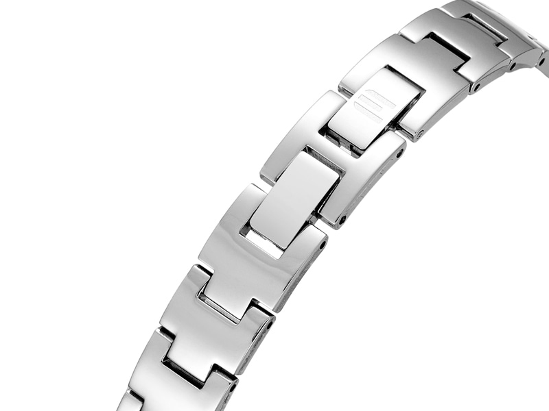 srebrna stalowa bransoleta zegarka E118-L479