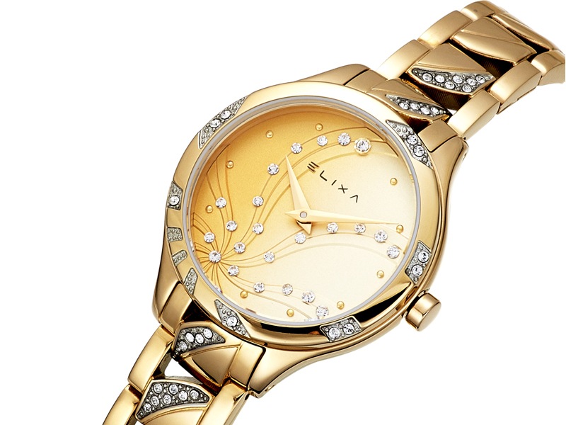 złoty zegarek E119-L484