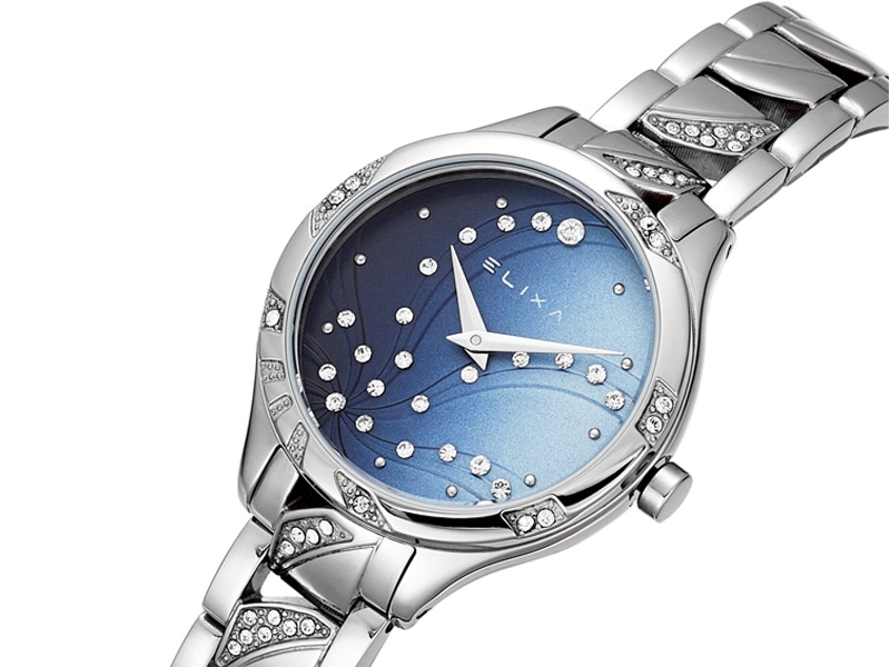 srebrny zegarek E119-L486