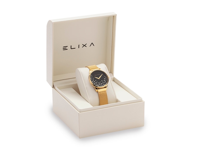 złoty zegarek E121-L493 w pudełku