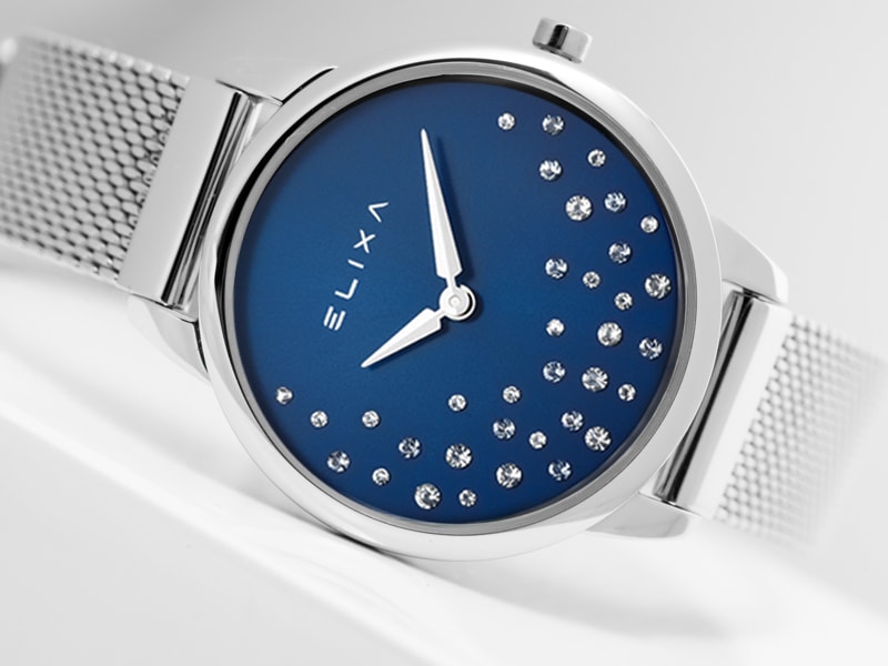 srebrny zegarek E121-L494