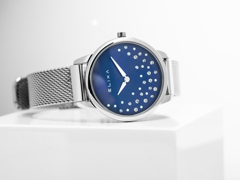 srebrny zegarek E121-L494