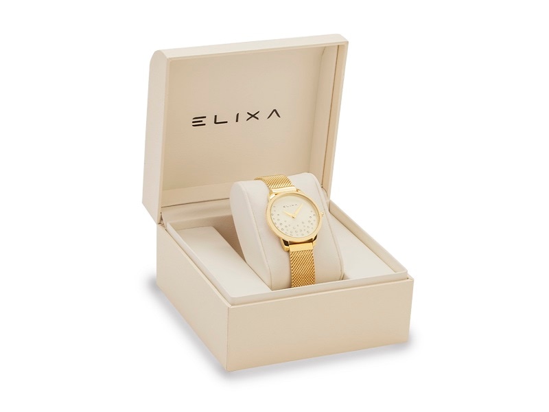 złoty zegarek E121-L495 w pudełku