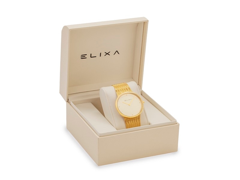 złoty zegarek E122-L497 w pudełku