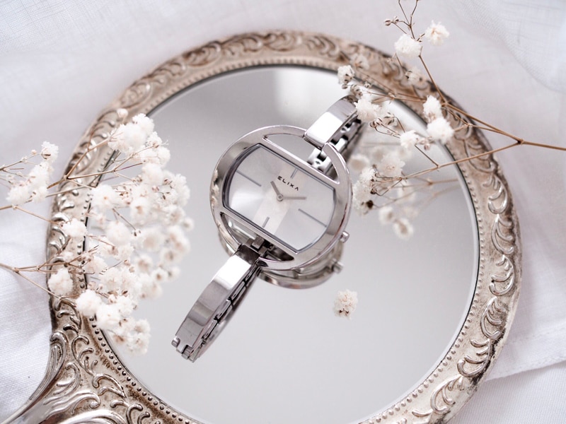srebrny zegarek E125-L516