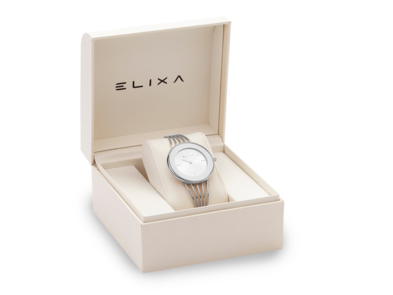 srebrny zegarek E126-L519 w pudełku