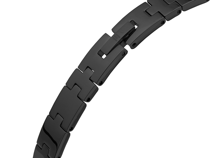 czarna stalowa bransoleta zegarka E126-L522-K1