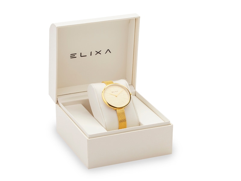 złoty zegarek E127-L526 w pudełku