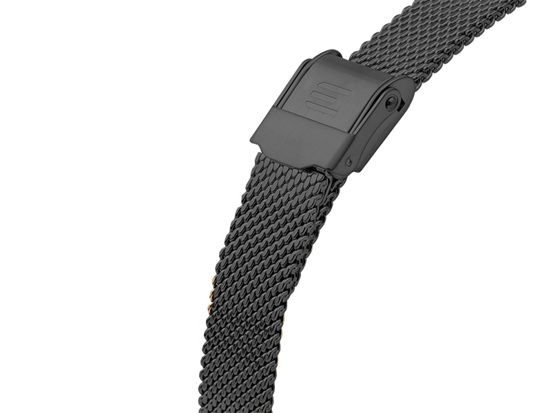 stalowa bransoleta w kolorze czarnym zegarka E127-L529