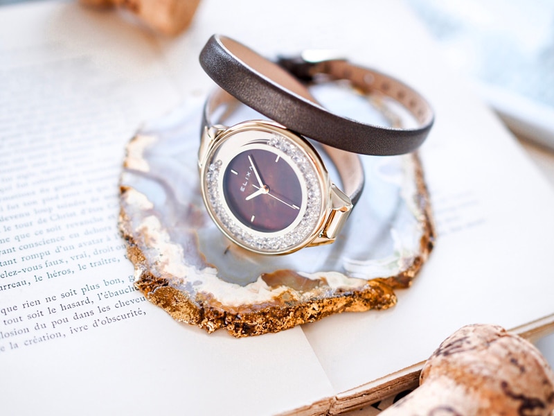 brązowy zegarek E128-L536