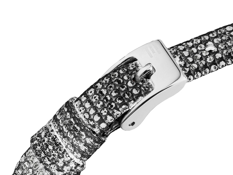granatowy pasek srebrnego zegarka E129-L541