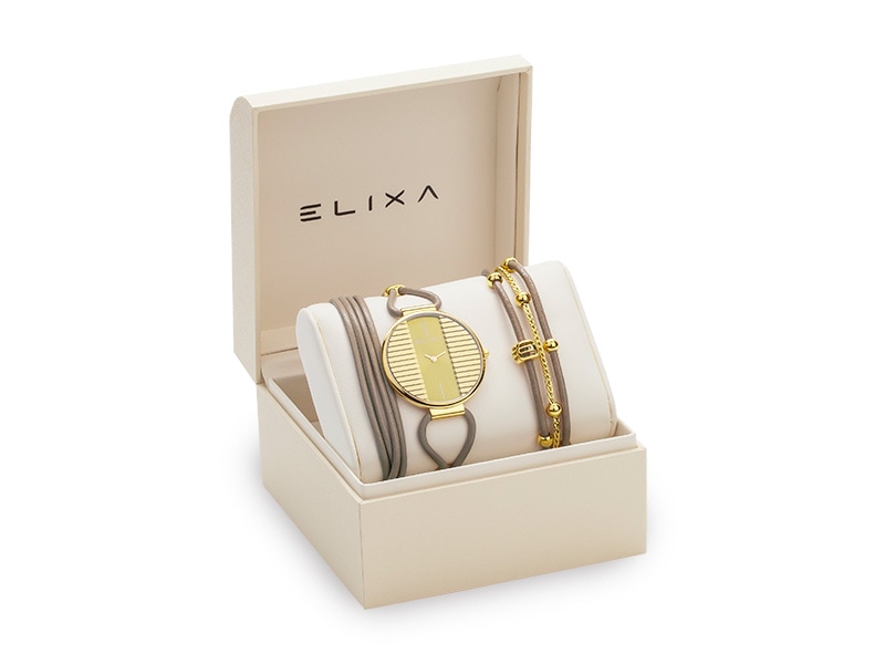 złoty zegarek E133-L563-K1 w pudełku