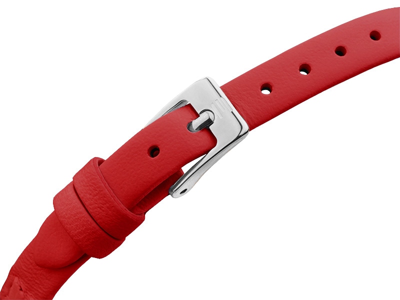 czerwony skórzany pasek zegarka E136-L583