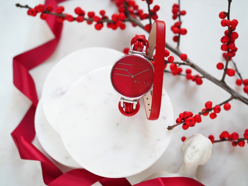 czerwony zegarek E136-L583