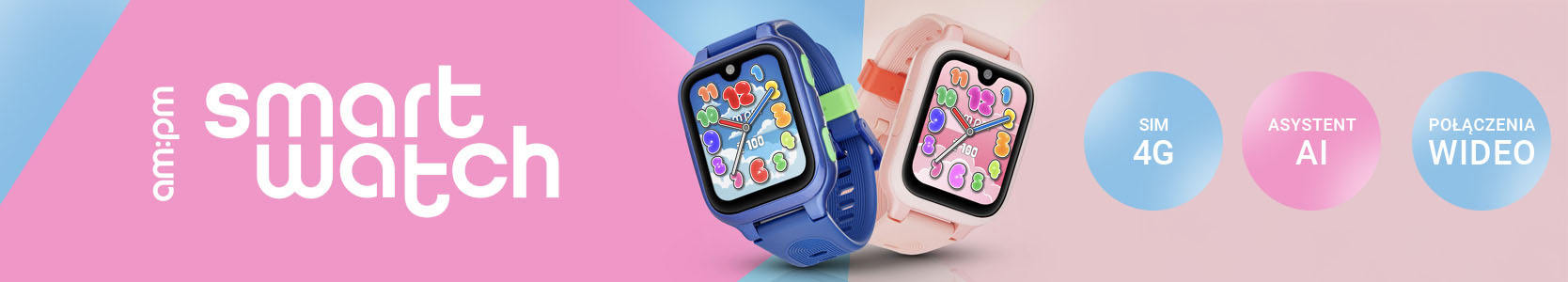 Smartwatch dla dzieci z GPS, 4G, AI i wideorozmowami – kolorowe zegarki na rękę