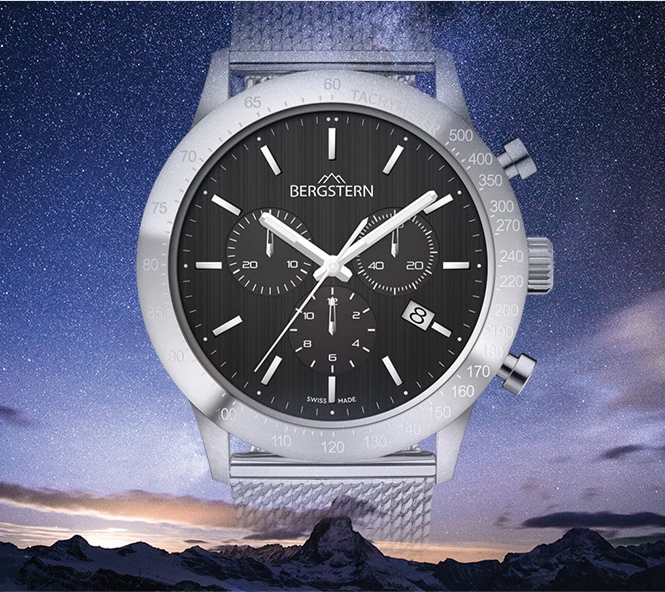 Zegarek Bergstern z czarną tarczą
