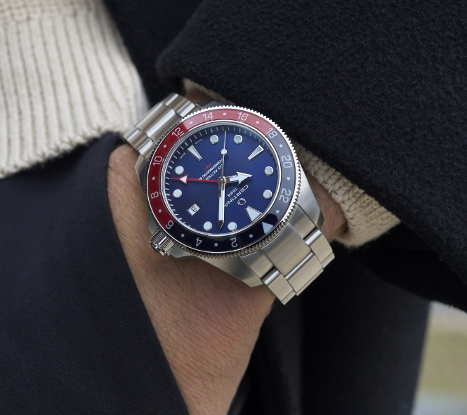 zegarek marki Certina a tarczą ze stali szlachetnej