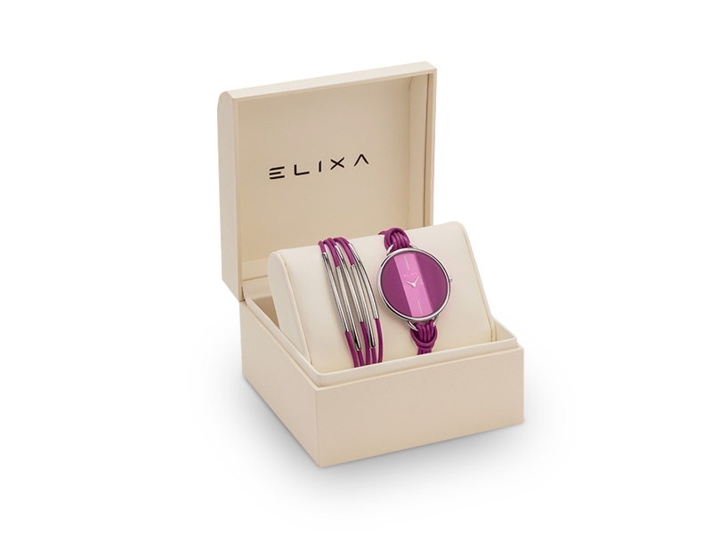 różowy zegarek E096-L367-K1 w pudełku