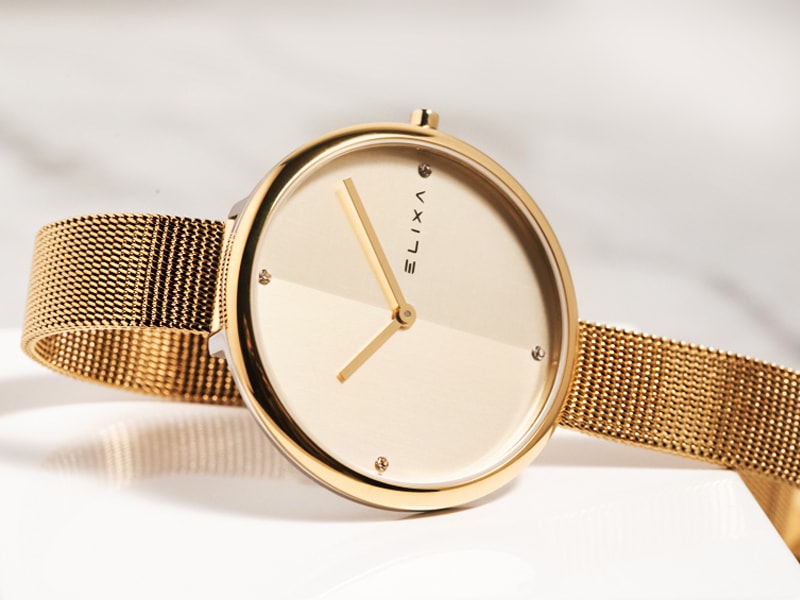 złoty zegarek E106-L425