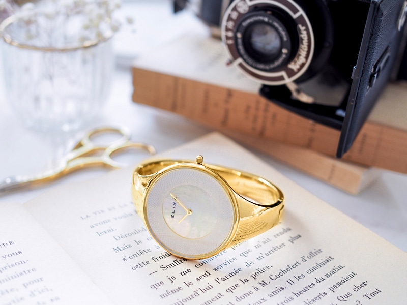 złoty zegarek E132-L561