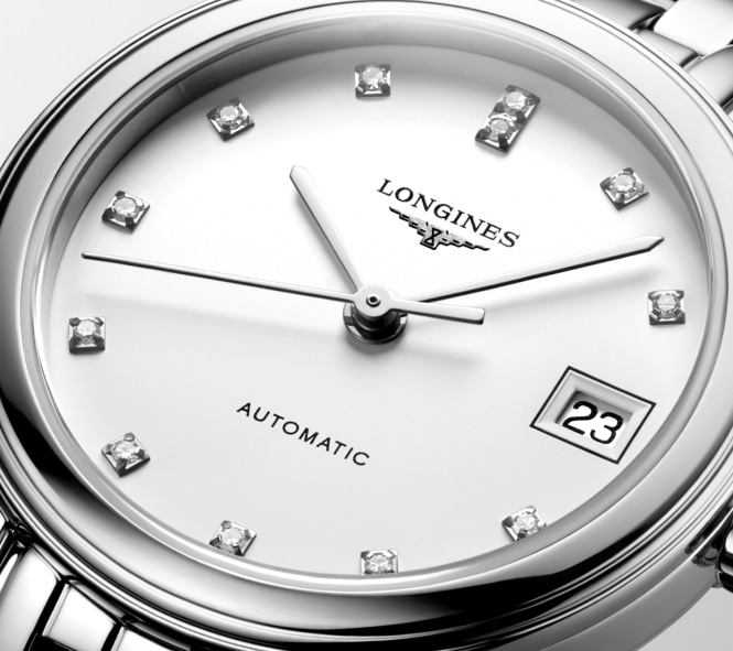 Srebrny zegarek Longines