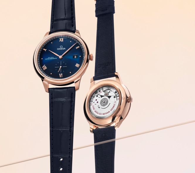 zegarek marki Omega z opaską skórzaną