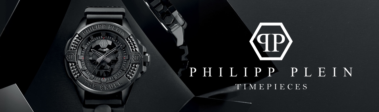Philipp Plein zegarek w kolorze czerni - tarcza z motywem czaszki