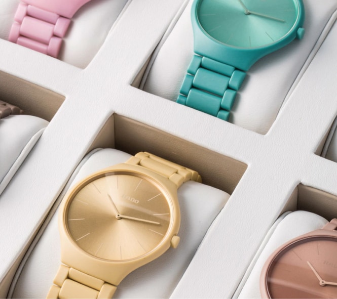 Zegarki marki Rado w kilku wersjach kolorystycznych