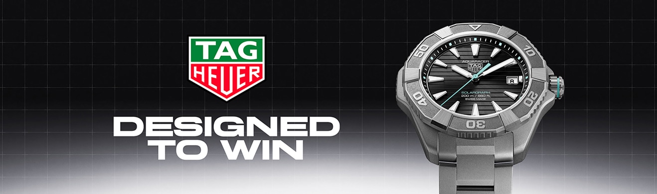 Zegarek z czarną tarczą marki Tag Heuer - bransoleta stalowa