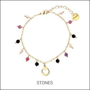 bracelet with colorful pendants from the stones collection