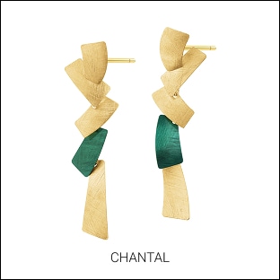 brass earrings from the chantal collection