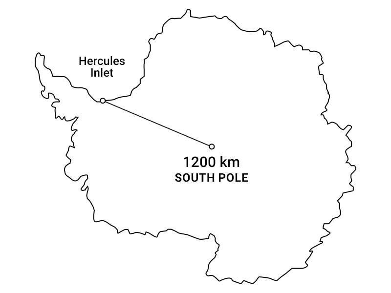 Biegun Południowy Mapa