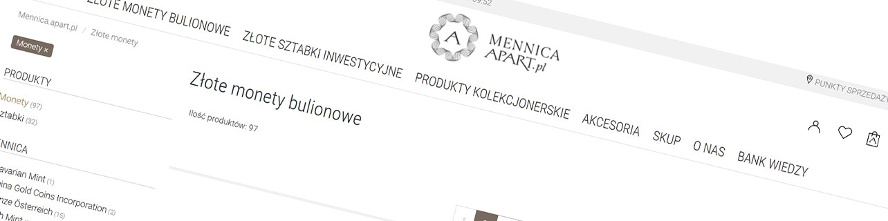 Współpracując z mennica.apart.pl renomowanym i wiarygodnym dystrybutorem złota inwestycyjnego zyskasz pewność zakupu czystego złota