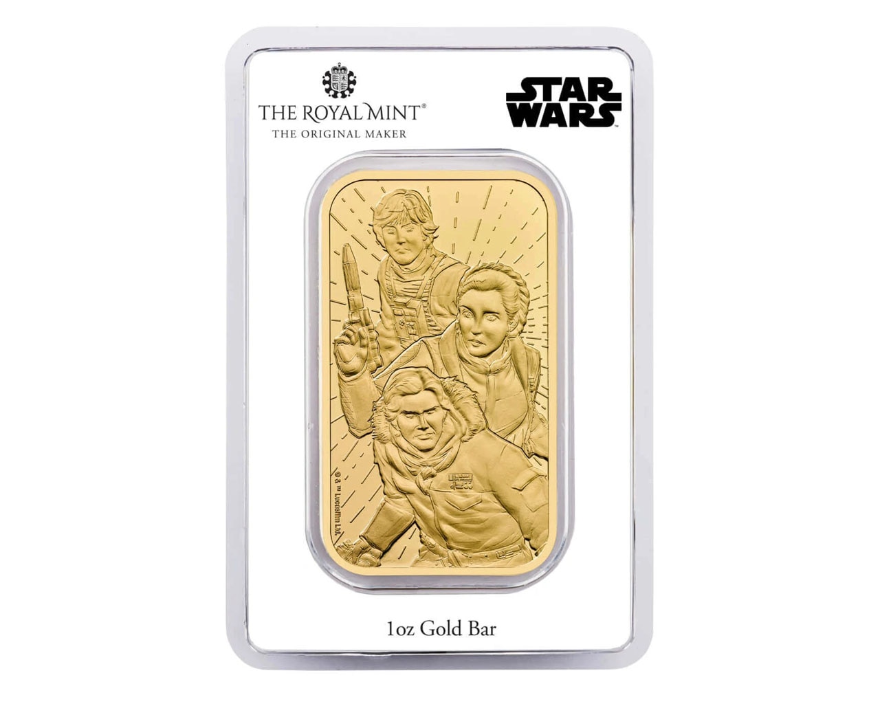 The Royal Mint - Złota Sztabka Star Wars Light Side - 1oz