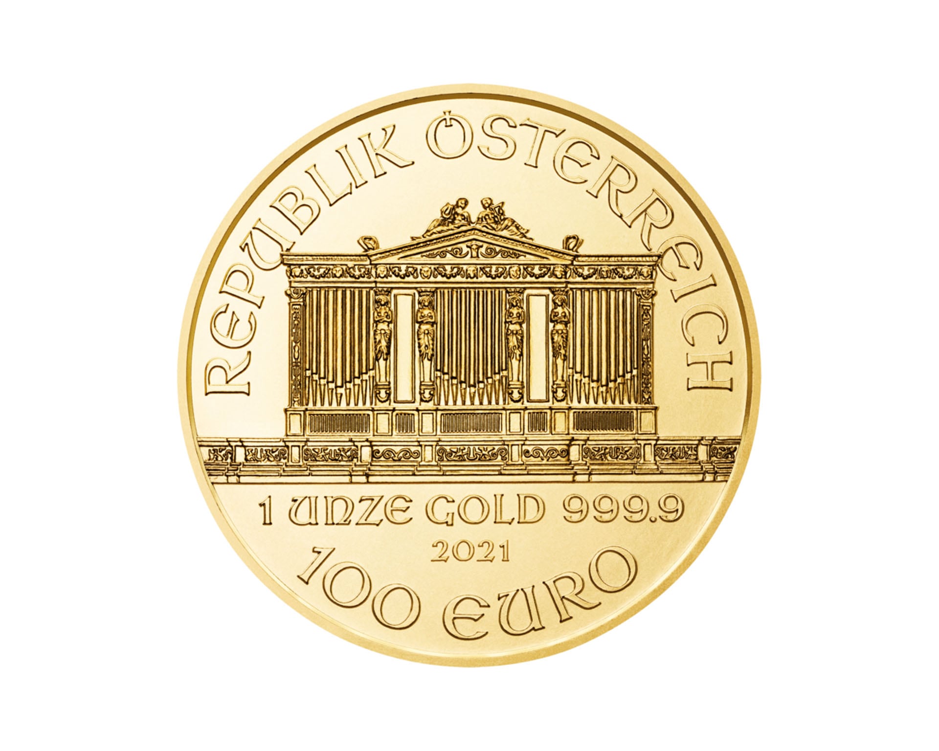 Złota moneta Filharmonik Wiedeński 1oz