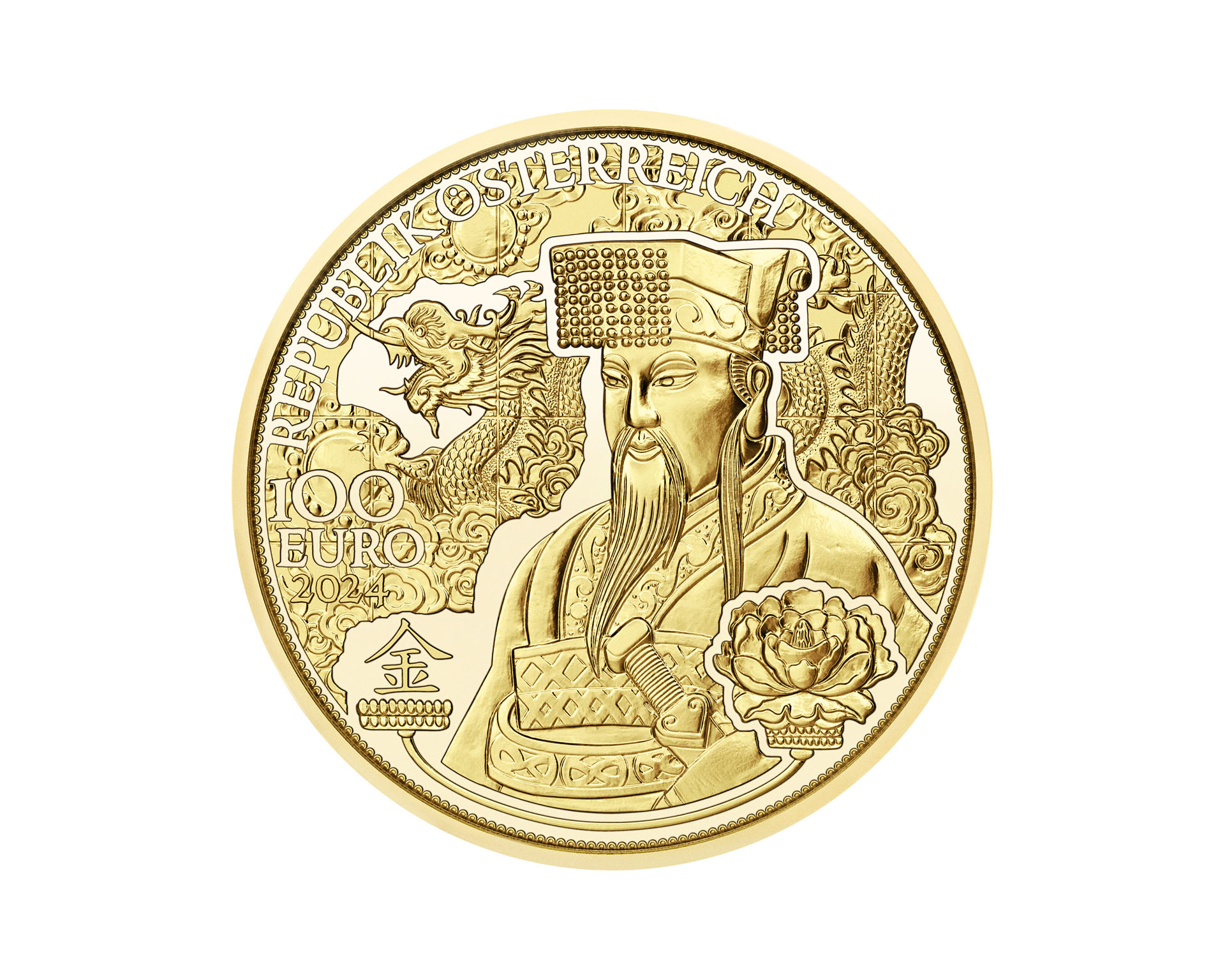 Złota moneta The Magic Of Gold - Złoto Chin 1/2oz - Proof