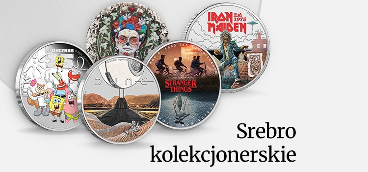 Srebrne monety w motywie postaci z kultowych seriali i filmów